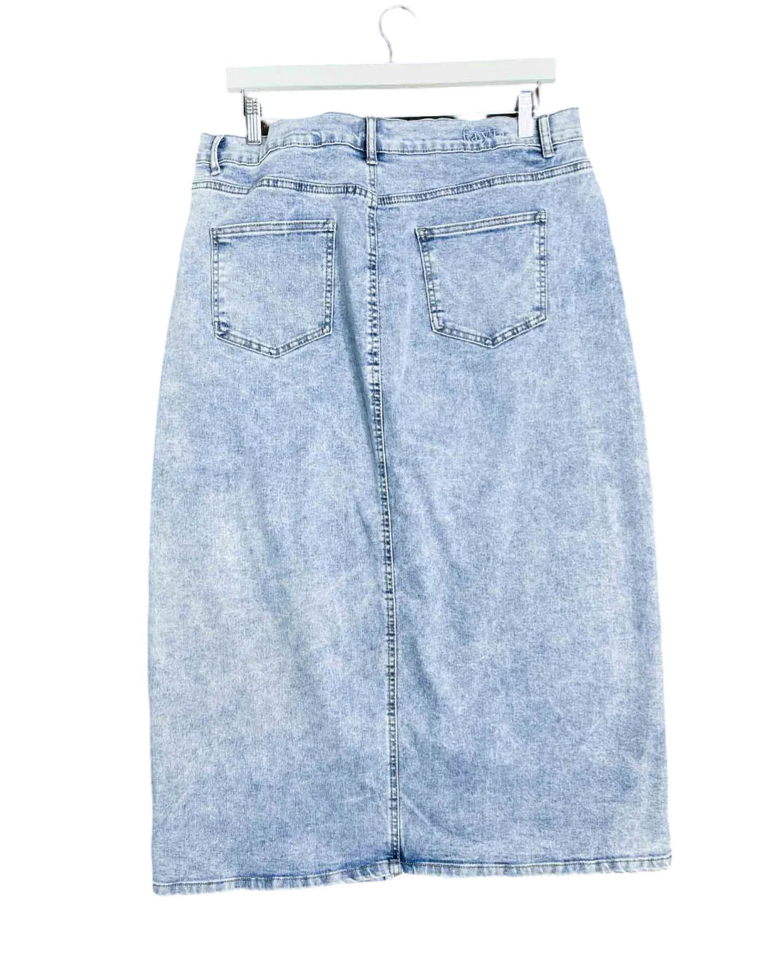 Size 20 | Fayt Blue Wash Denim Hudson Midi Skirt