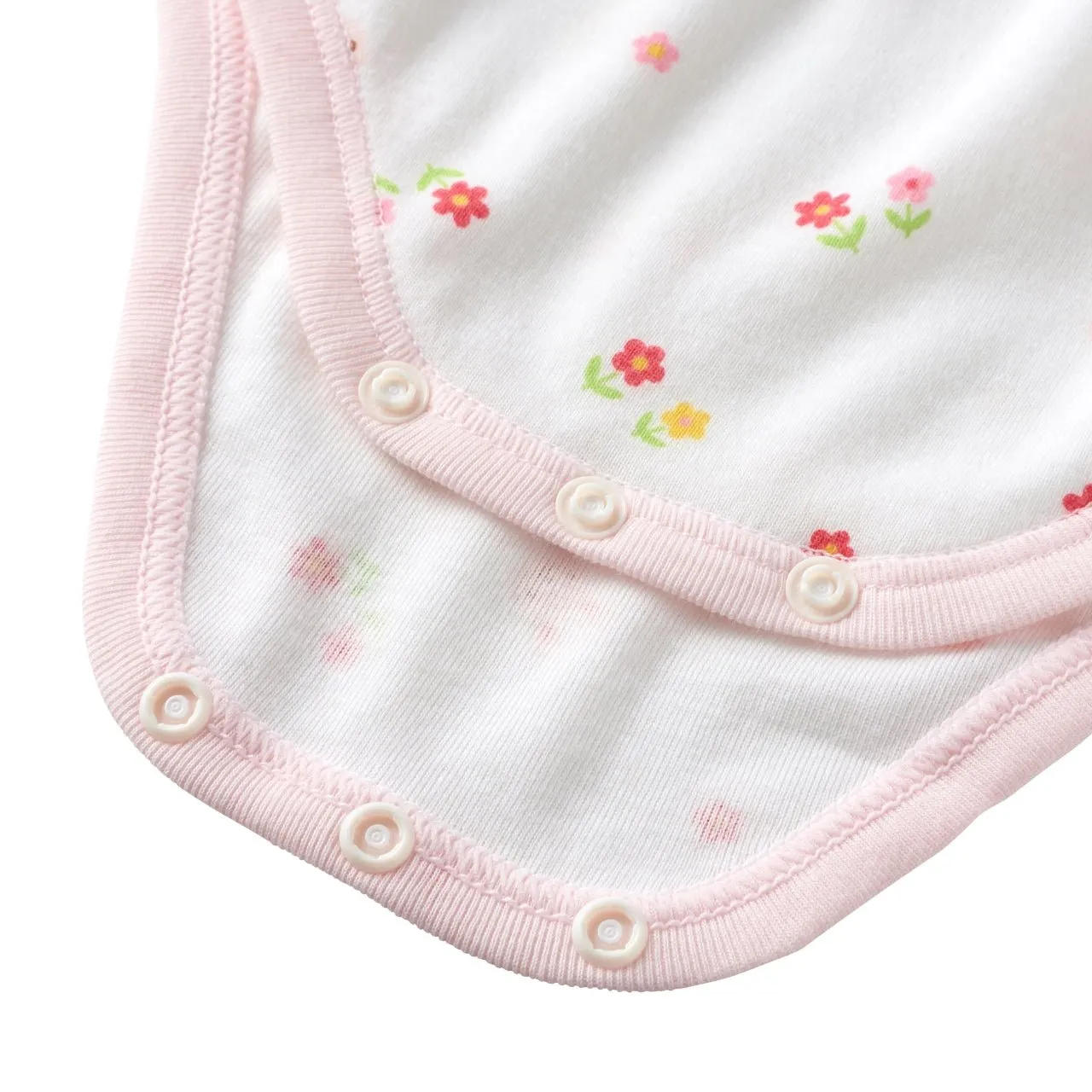 Slip-On Short-Sleeve Onesie Bodysuit-flower