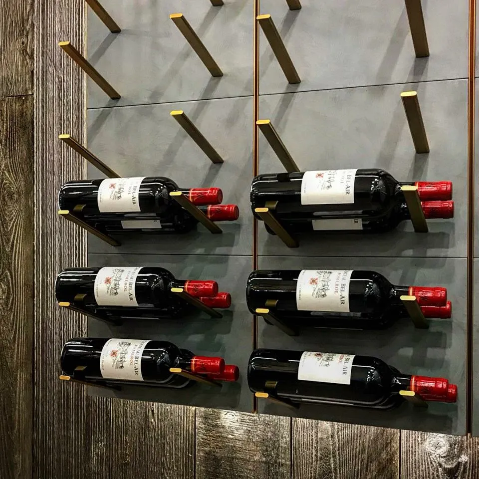 STACT Premier L-type Wine Rack - Concrete & Gold