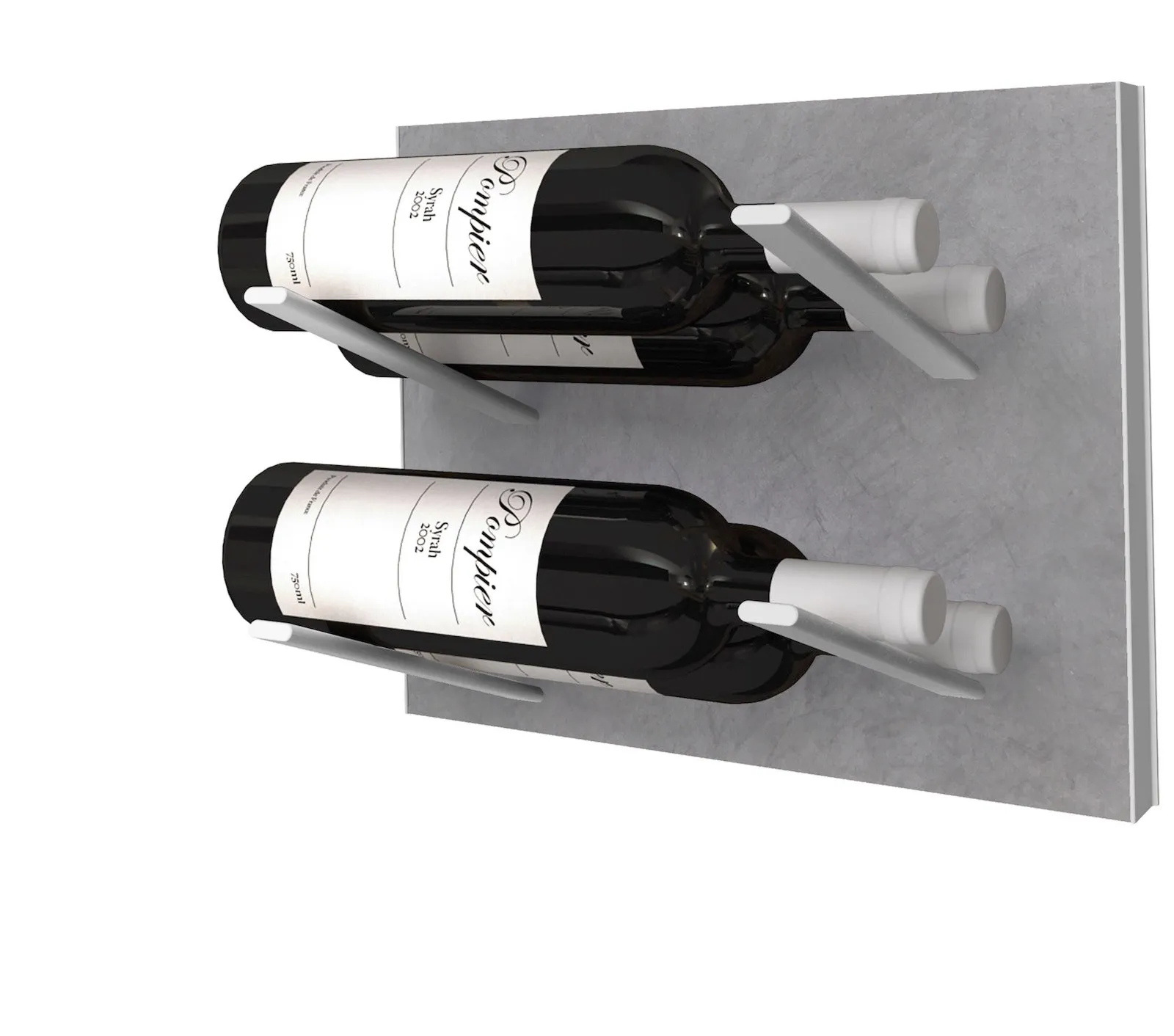 STACT Premier L-type Wine Rack - Concrete & Silver