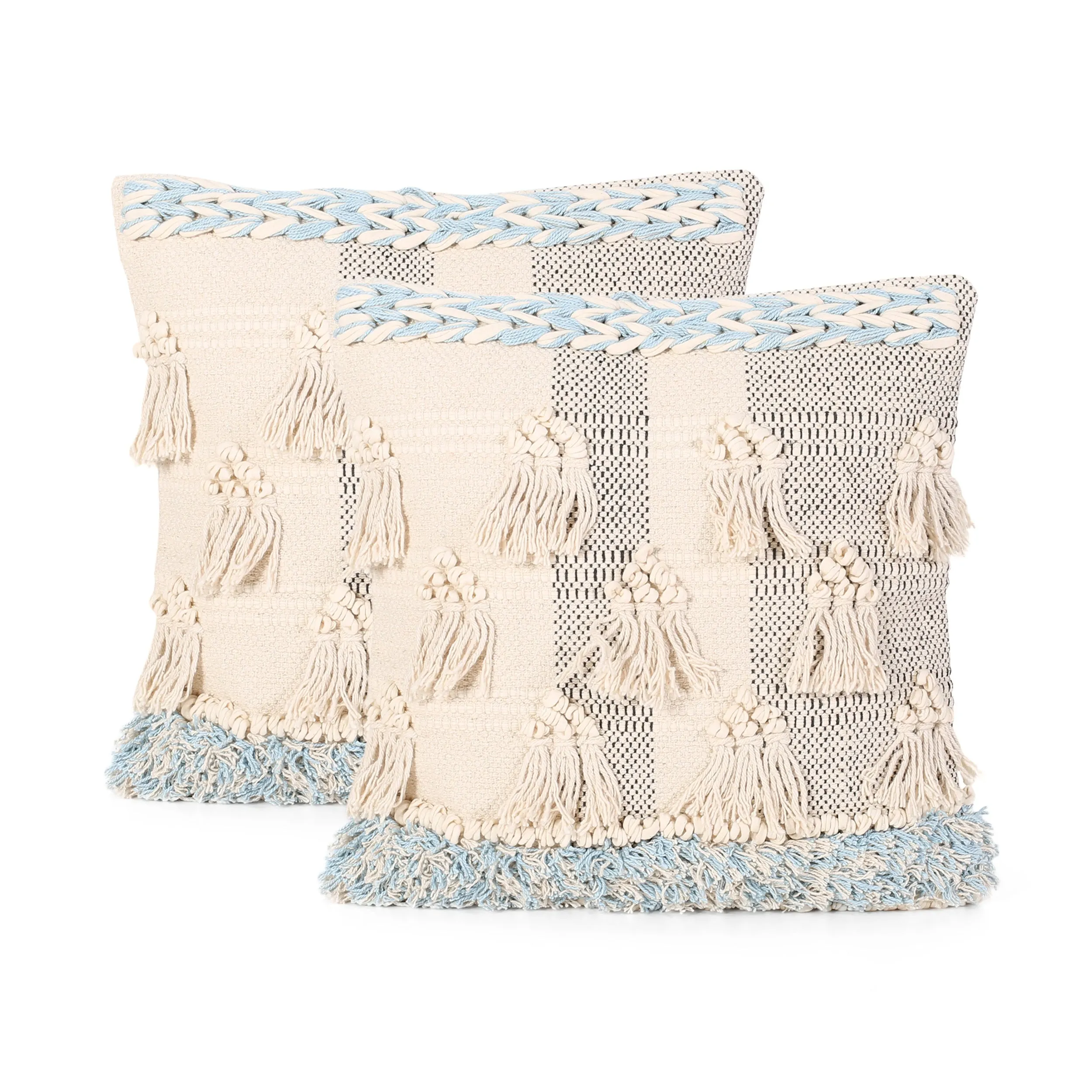 Stacy Boho Cotton Pillow Cover (Set of 2)