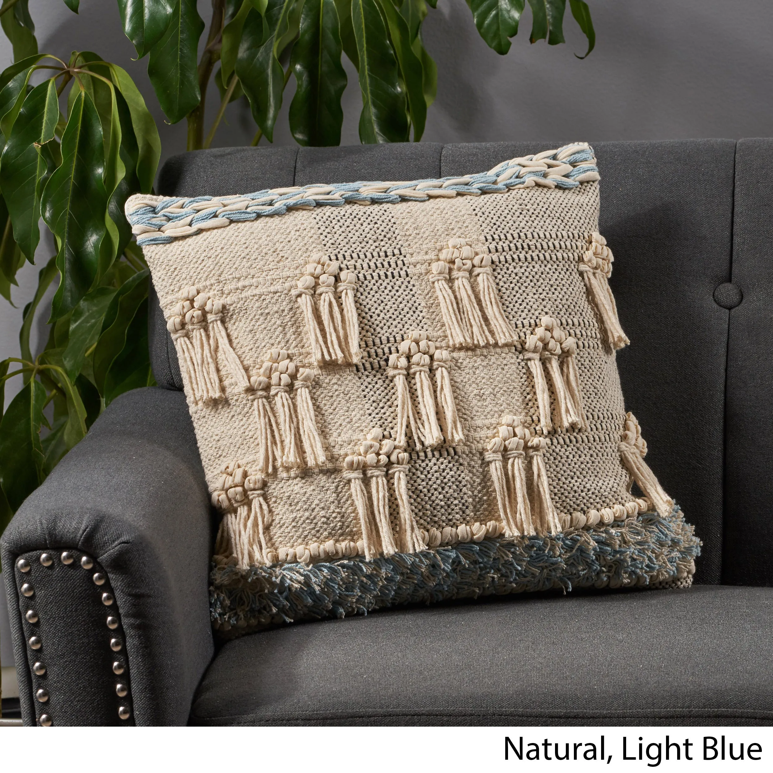 Stacy Boho Cotton Throw Pillow