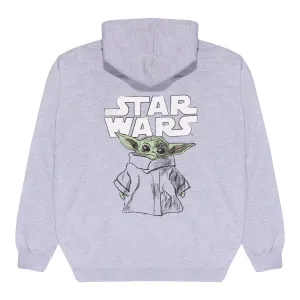 Star Wars The Mandalorian The Child Sketch Adults Pullover Hoodie