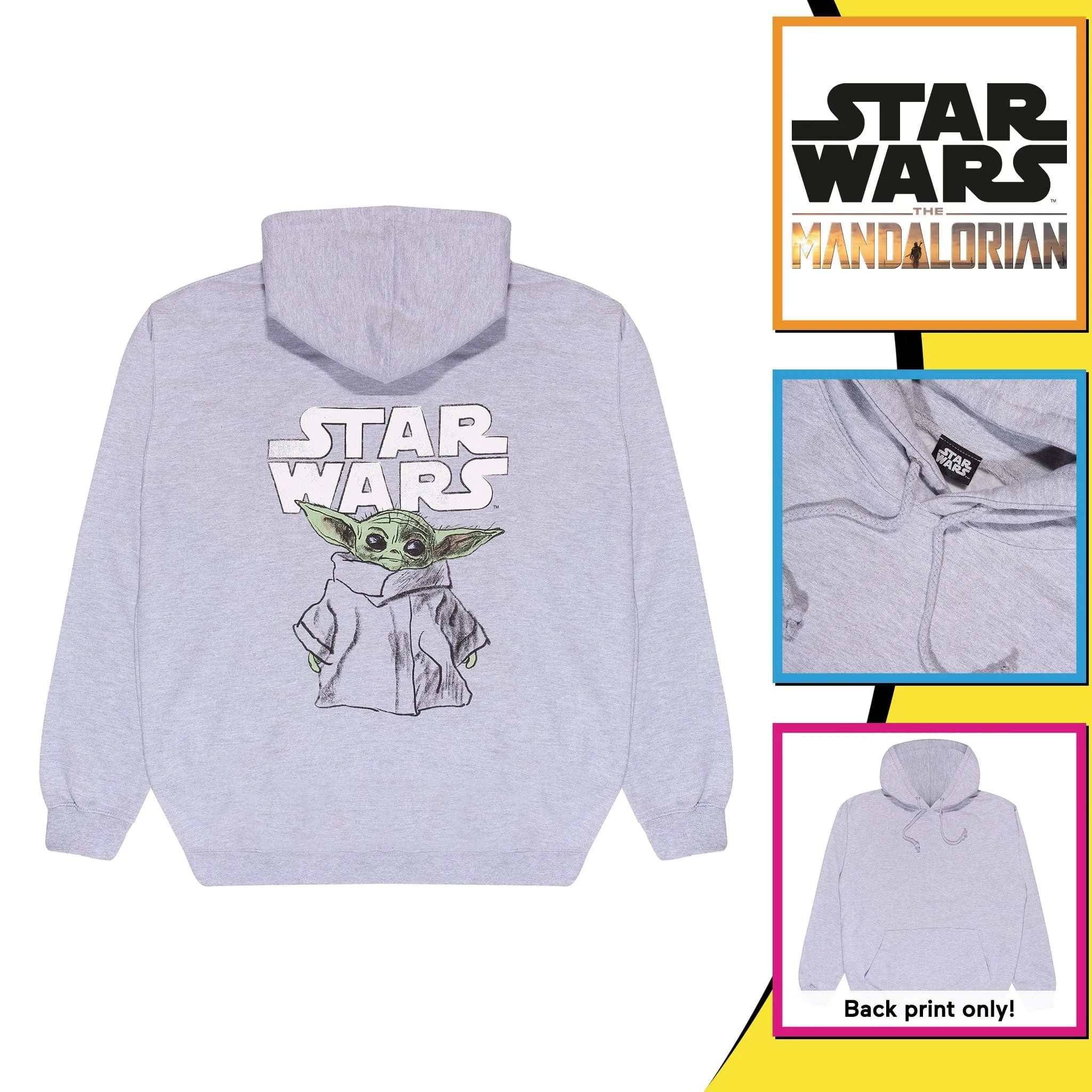 Star Wars The Mandalorian The Child Sketch Adults Pullover Hoodie