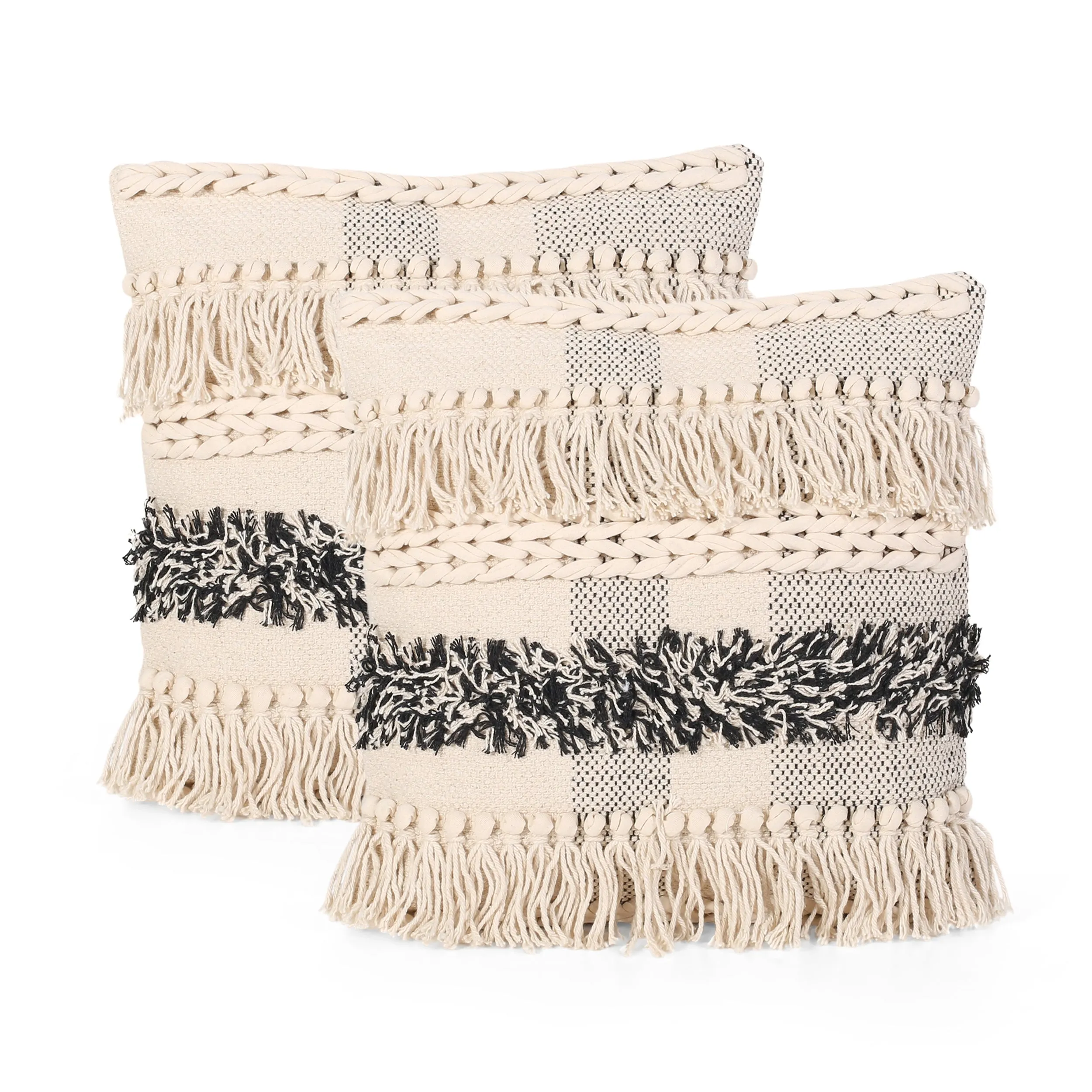 Stella Boho Cotton Throw Pillow