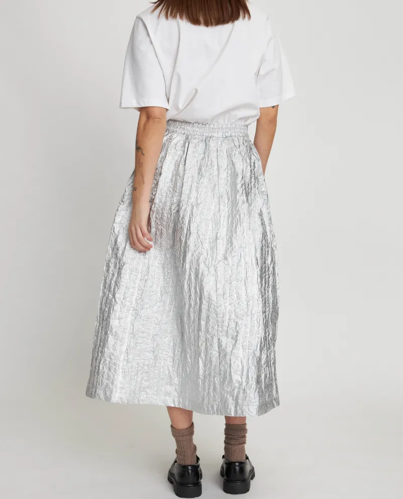 Stella Nova Pearl Silver Midi Skirt