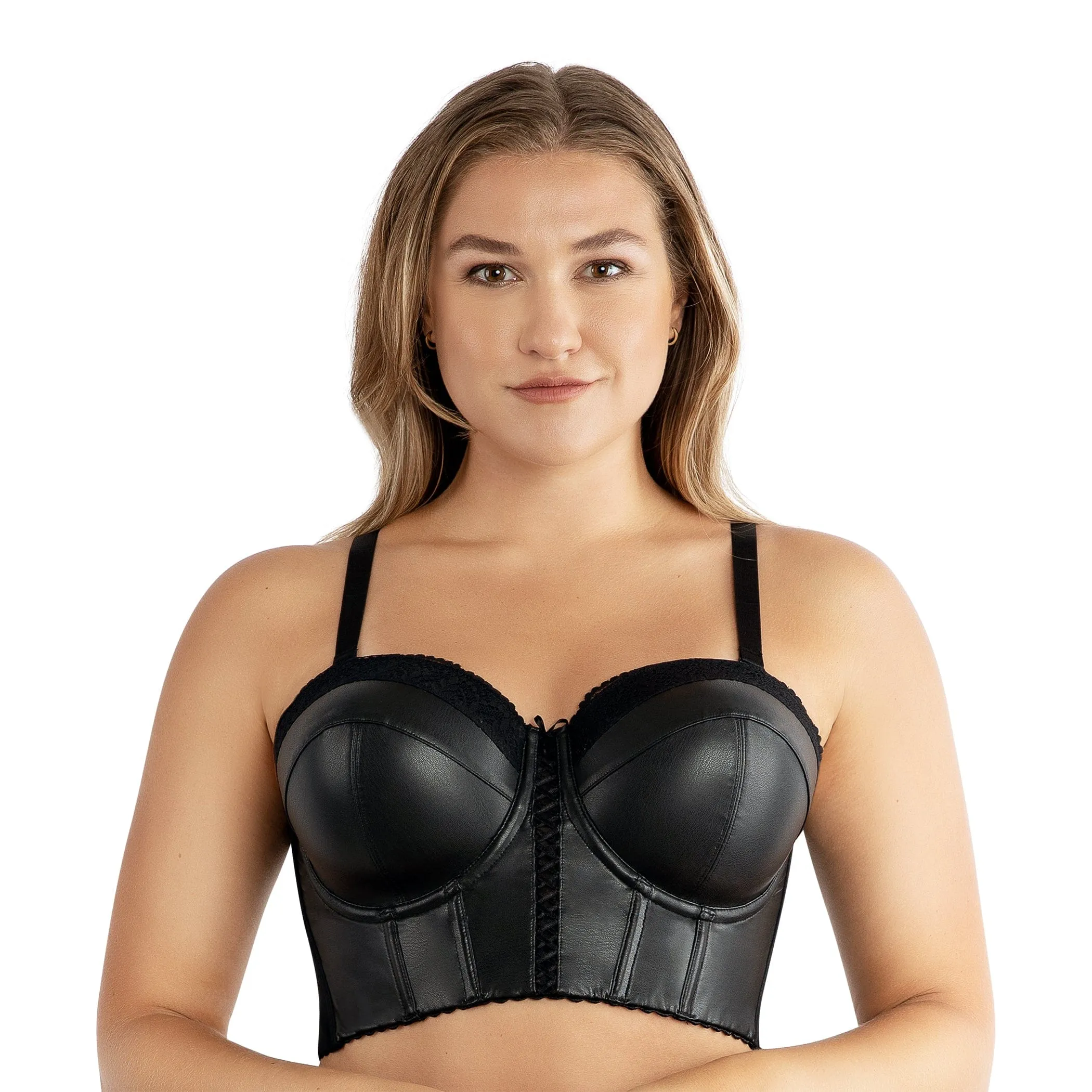 Stevie Longline Strapless Bustier - Black