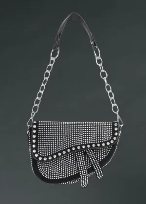 Studded Mini Saddle Bag Crossbody Shoulder Bag