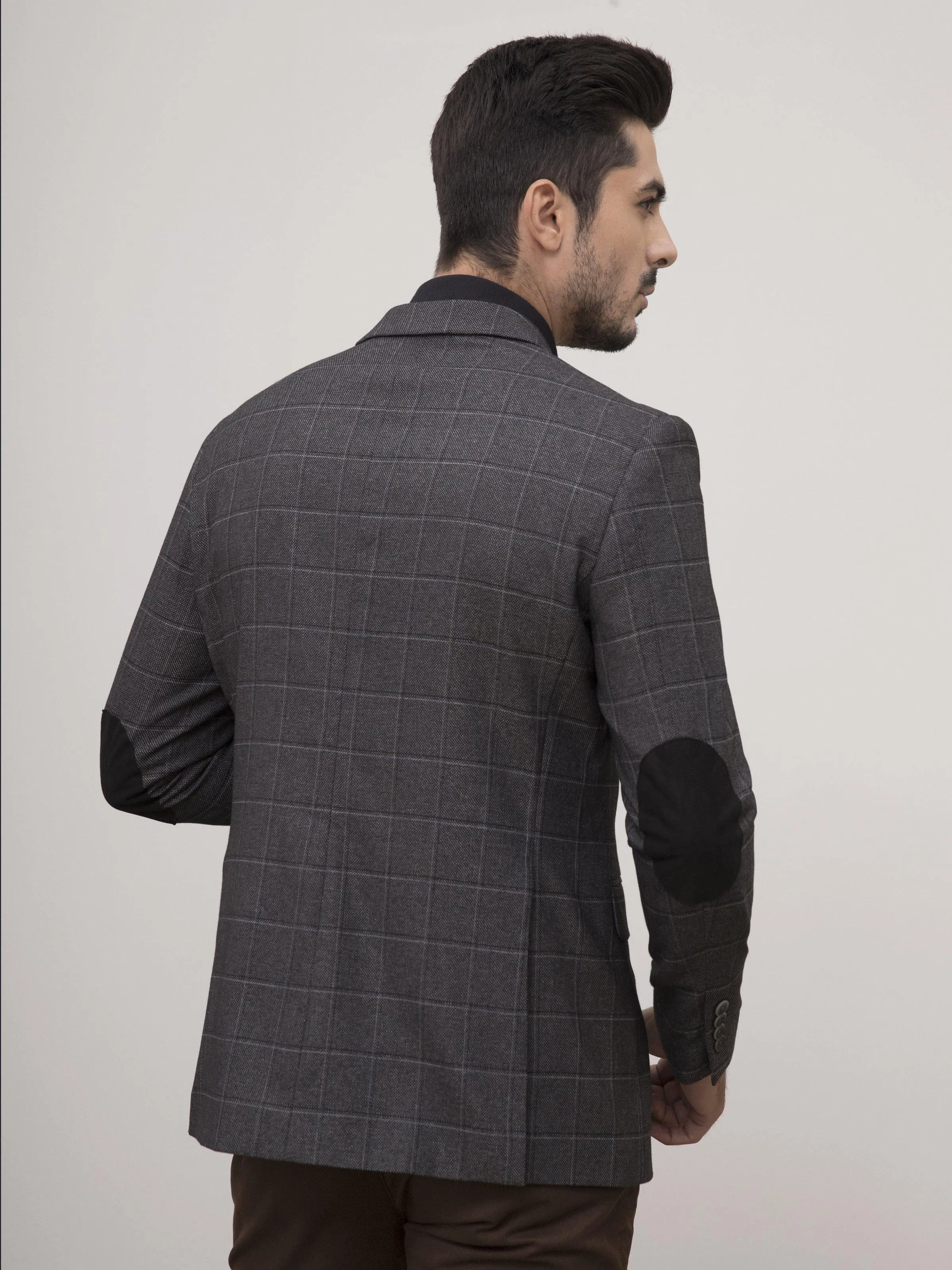 SUMMAR COAT SLIM FIT 2 BUTTON DOWN CHARCOAL BLACK