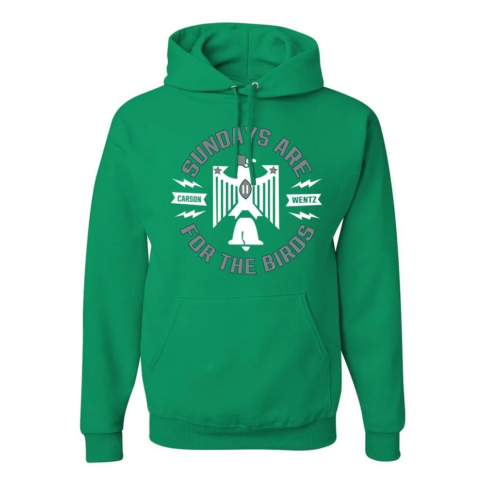 Sundays are for the Birds Pullover Hoodie | Sundays are for the Birds Kelly Green Pull Over Hoodie