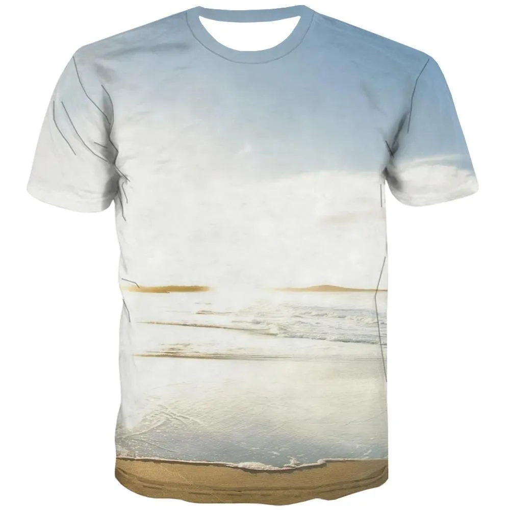 surf T-shirt Men The sea Shirt Print sport Tshirts Casual Cool T shirts Funny