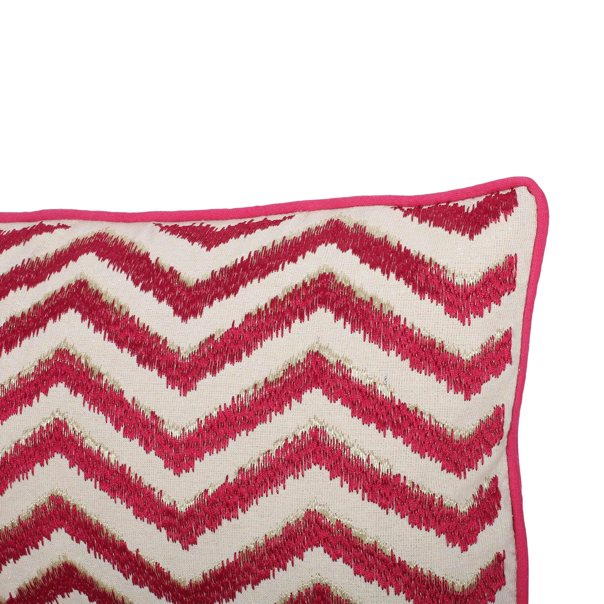 Sweety Modern Fabric Throw Pillow Cover, Red and White