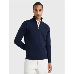 Tommy Hilfiger - 1985 Zip Mock Turtleneck Jumper - Desert Sky