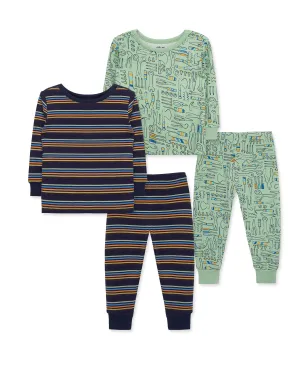 Toolbox 4-Piece Bamboo Pajama Set (2T-4T)