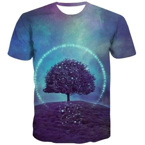 Tree T-shirt Men Psychedelic T shirts Funny Galaxy Tshirt Printed Colorful Tshirts Novelty Harajuku Tshirt Anime Short Sleeve