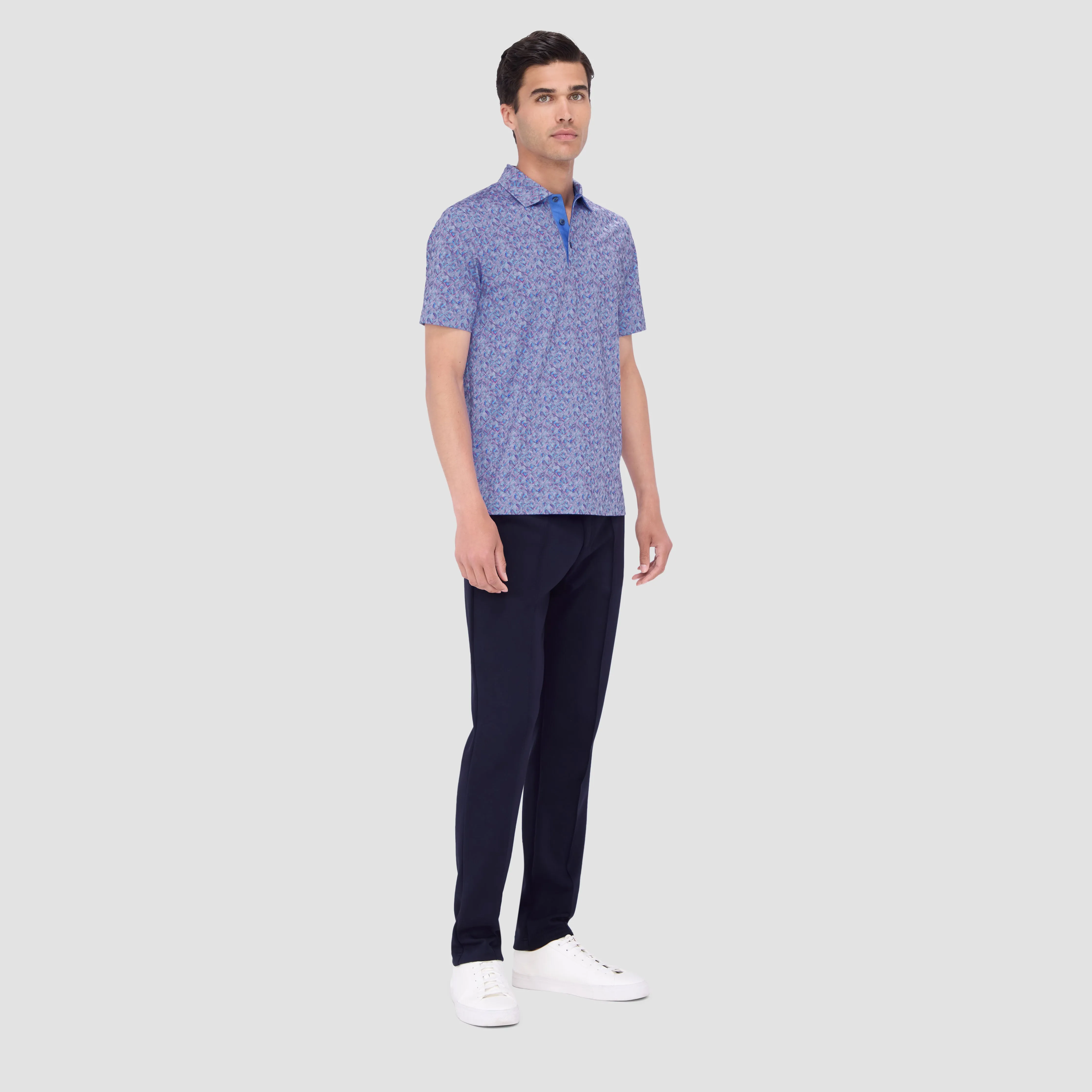 Vincent Double Sided Geometric/Solid OoohCotton Polo