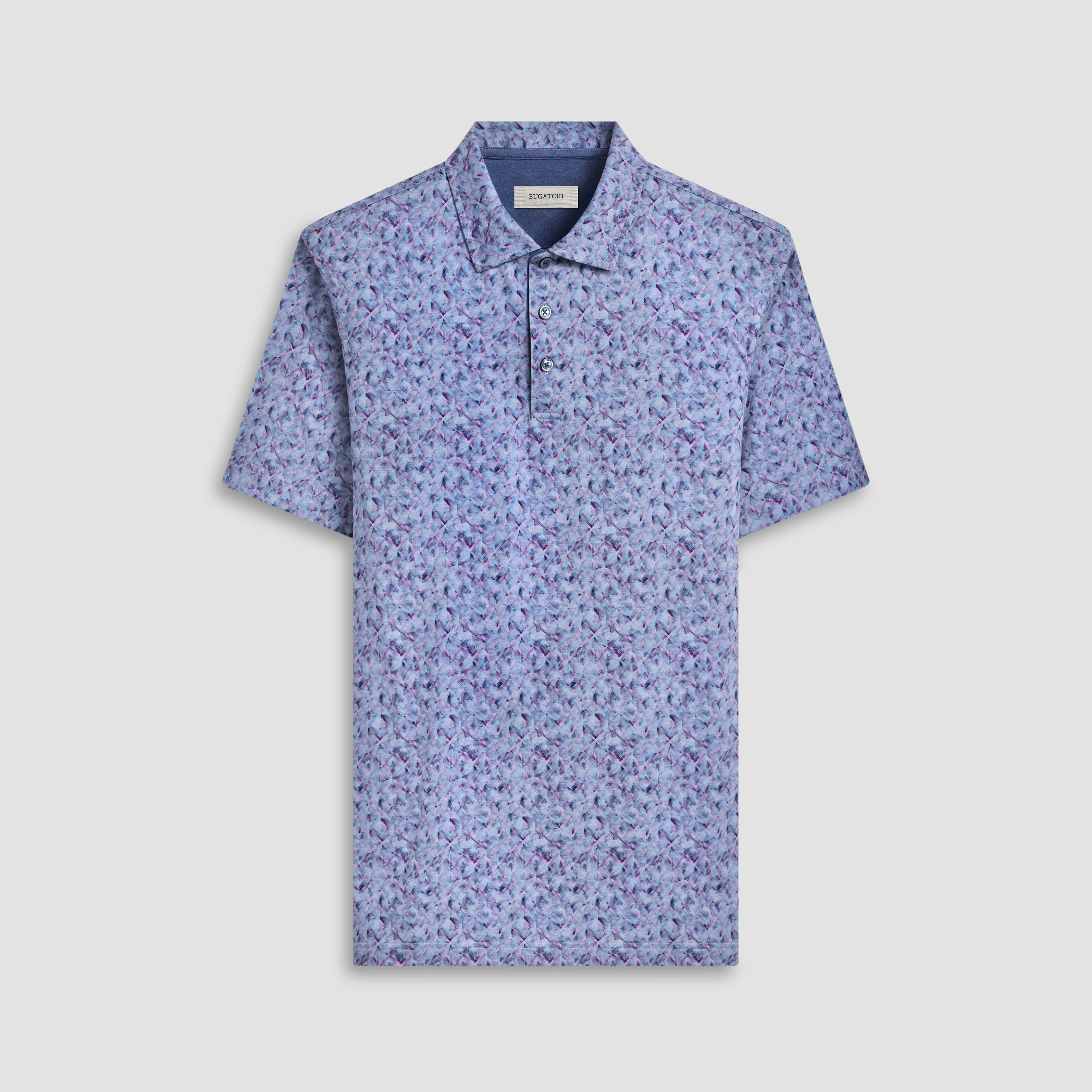 Vincent Double Sided Geometric/Solid OoohCotton Polo