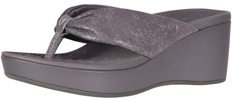 Vionic Women's Atlantic Arabella Wedge Sandal - Pewter