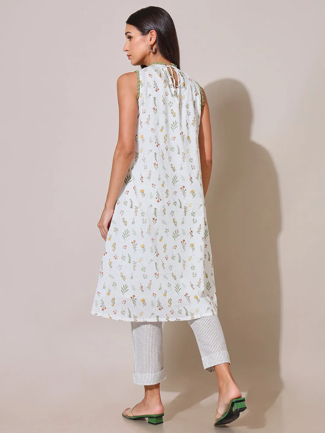 Whimsical Dreams Floral Printed A-line Kurta Set