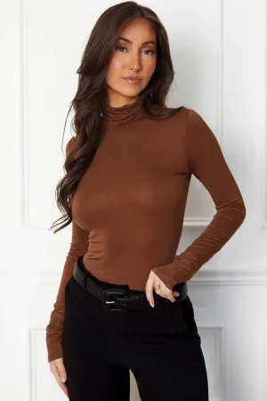 Winifred Chestnut Turtleneck Top