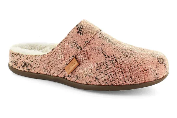 Women's Strive Footwear | Vienna Open Back Clog | Pink Snake