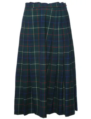 Wool Pendleton Midi Skirt - S