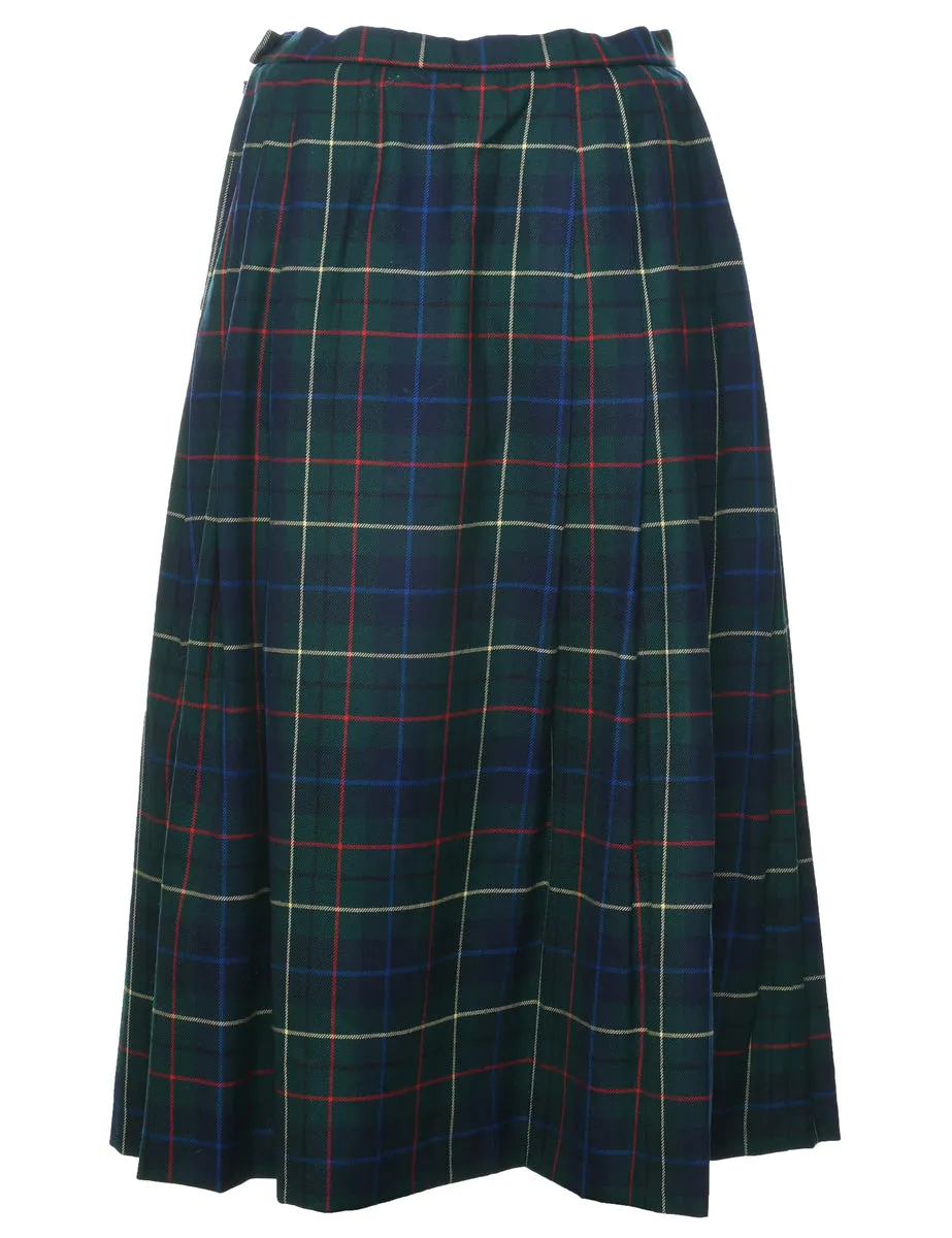 Wool Pendleton Midi Skirt - S