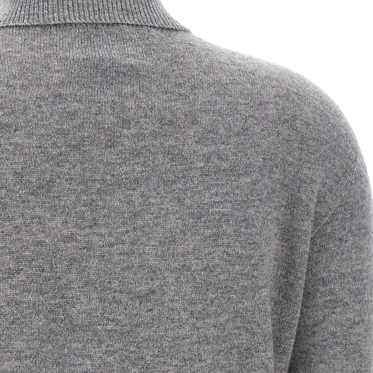 Wool Turtleneck Grey Long Sleeve Sweater