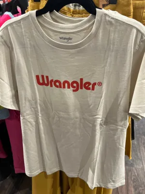 Wrangler Logo Vintage White Women's Tee