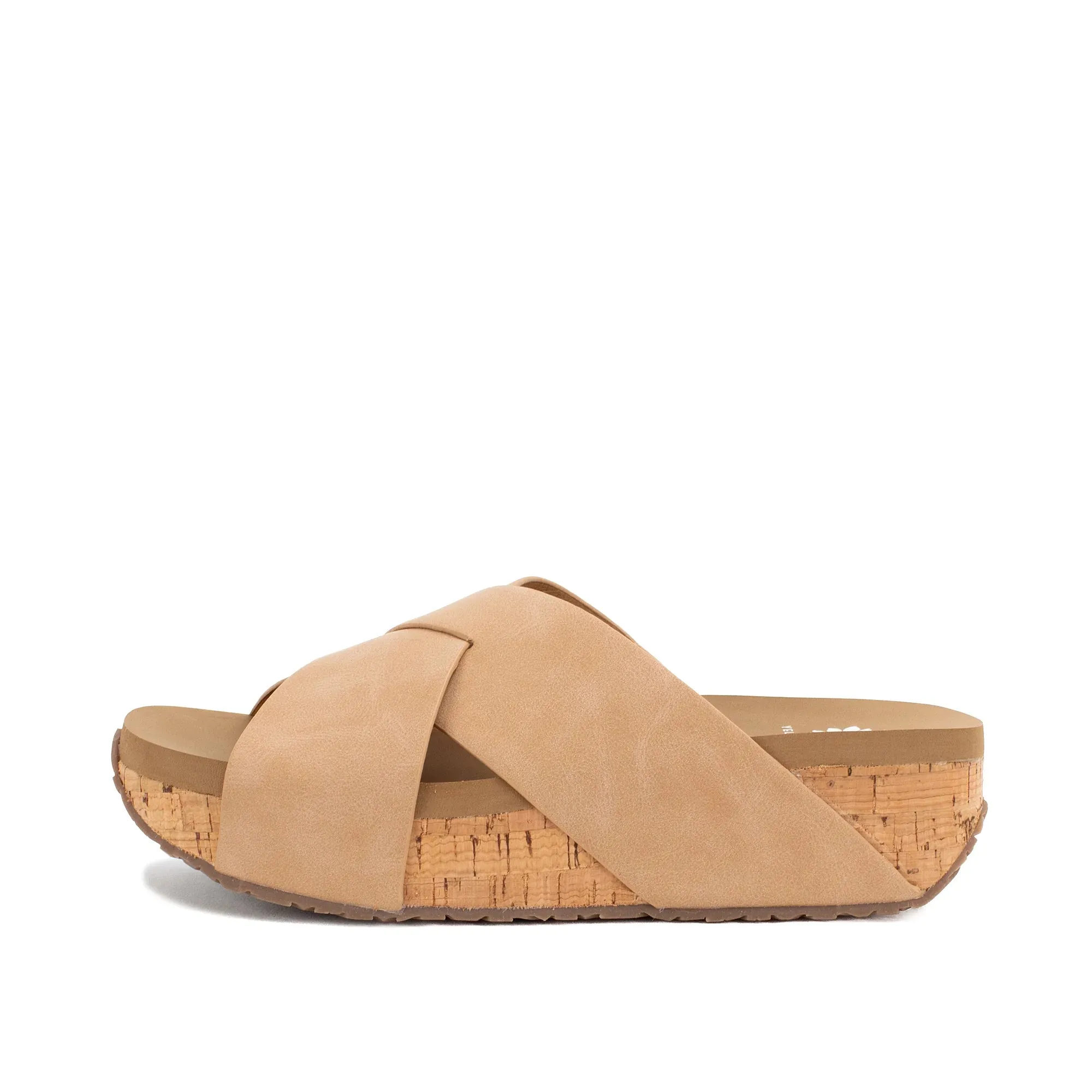 Yellow Box Women's Bursa Crossband Flatform Sandal - Cream 60285