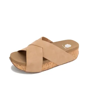 Yellow Box Women's Bursa Crossband Flatform Sandal - Cream 60285