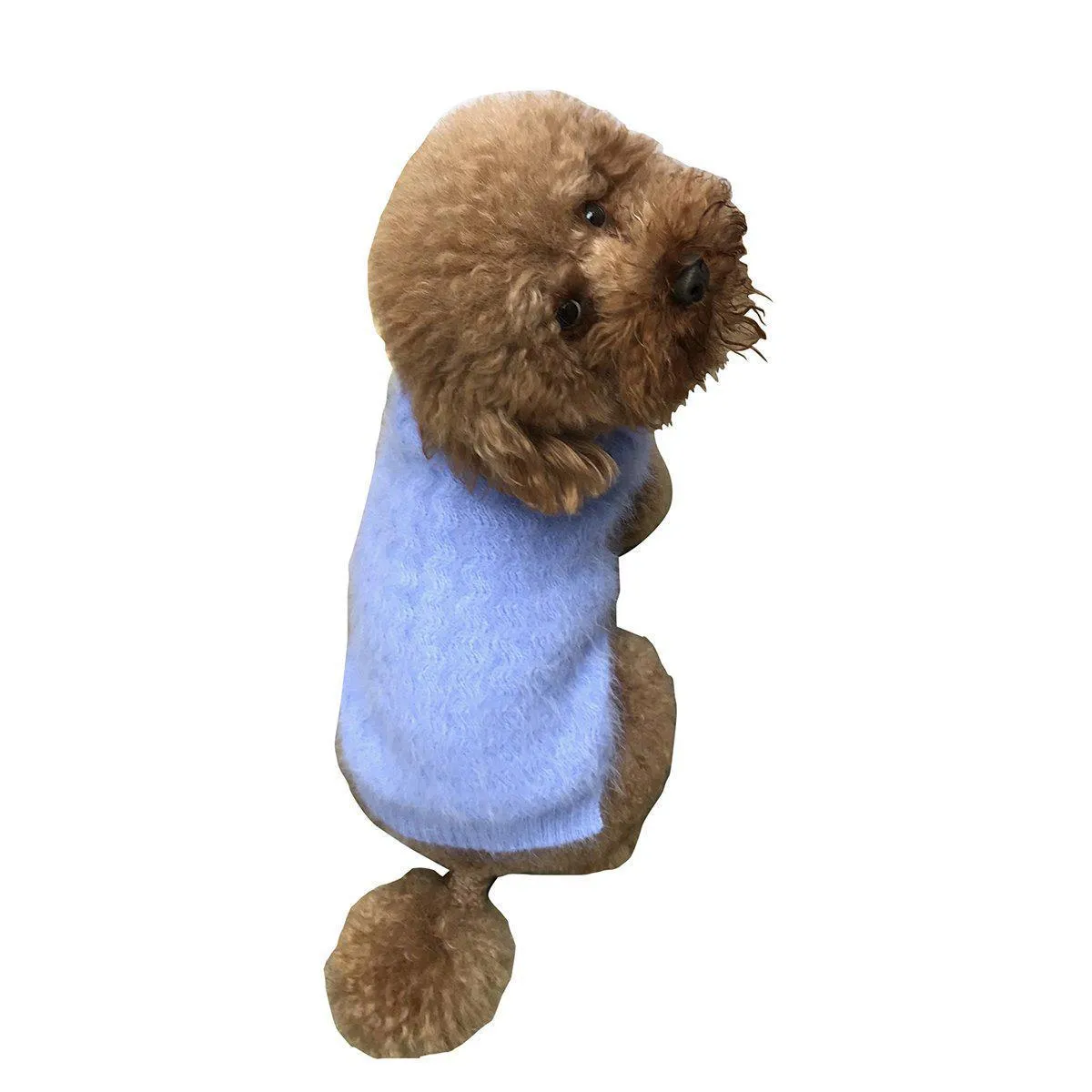 Ziggy Zag Angora Turtleneck Dog Sweater Periwinkle