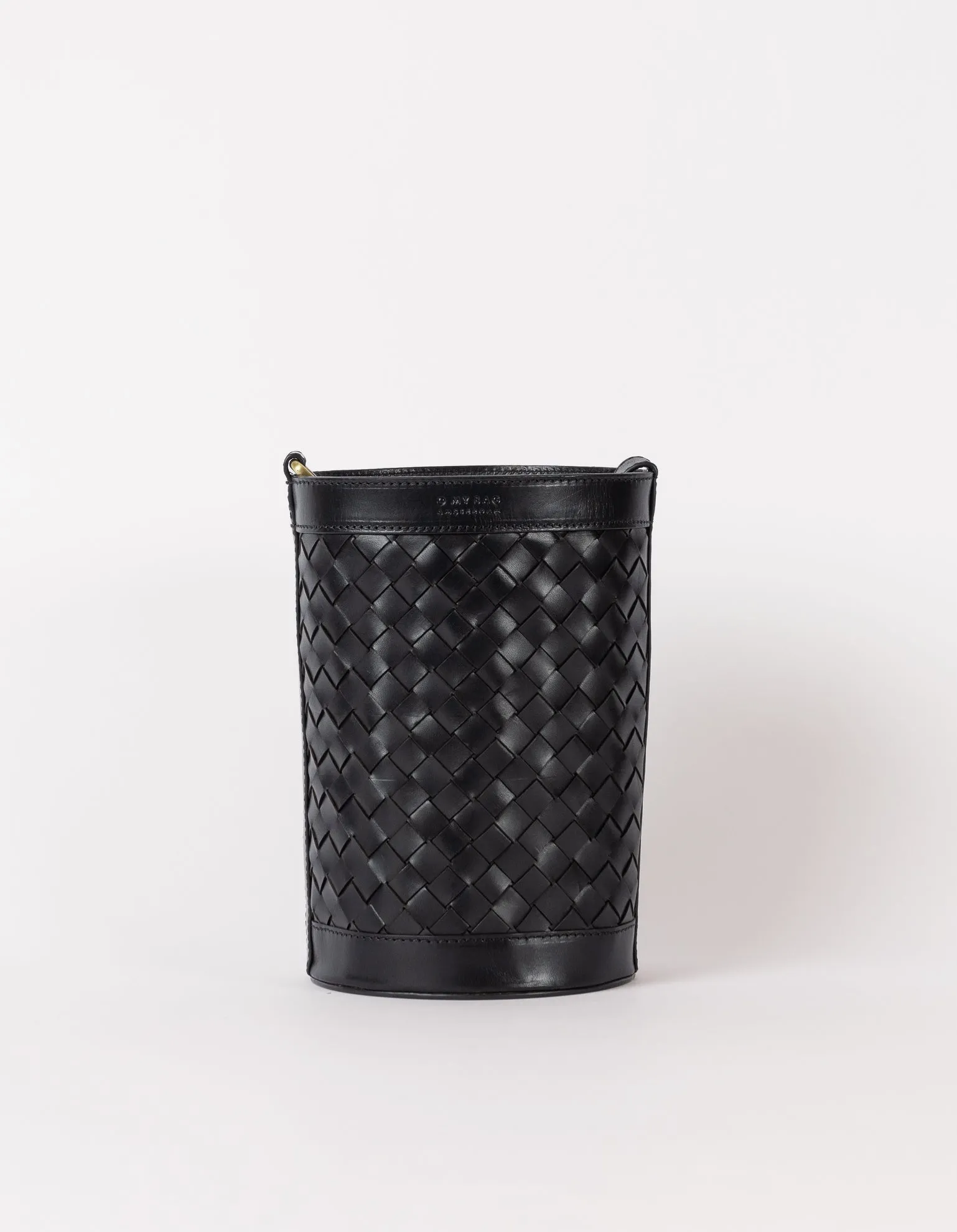 Zola Woven Leather Bag Black