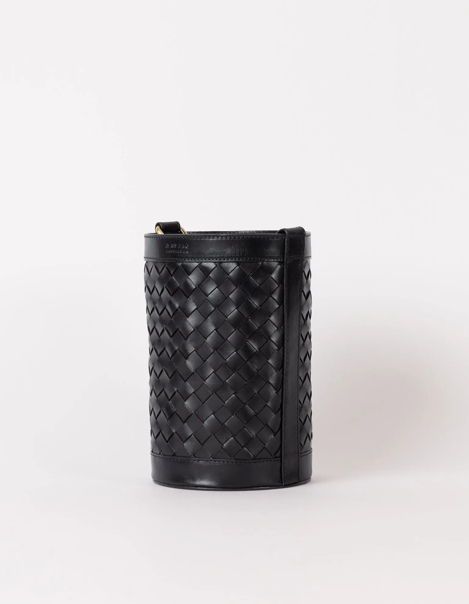 Zola Woven Leather Bag Black