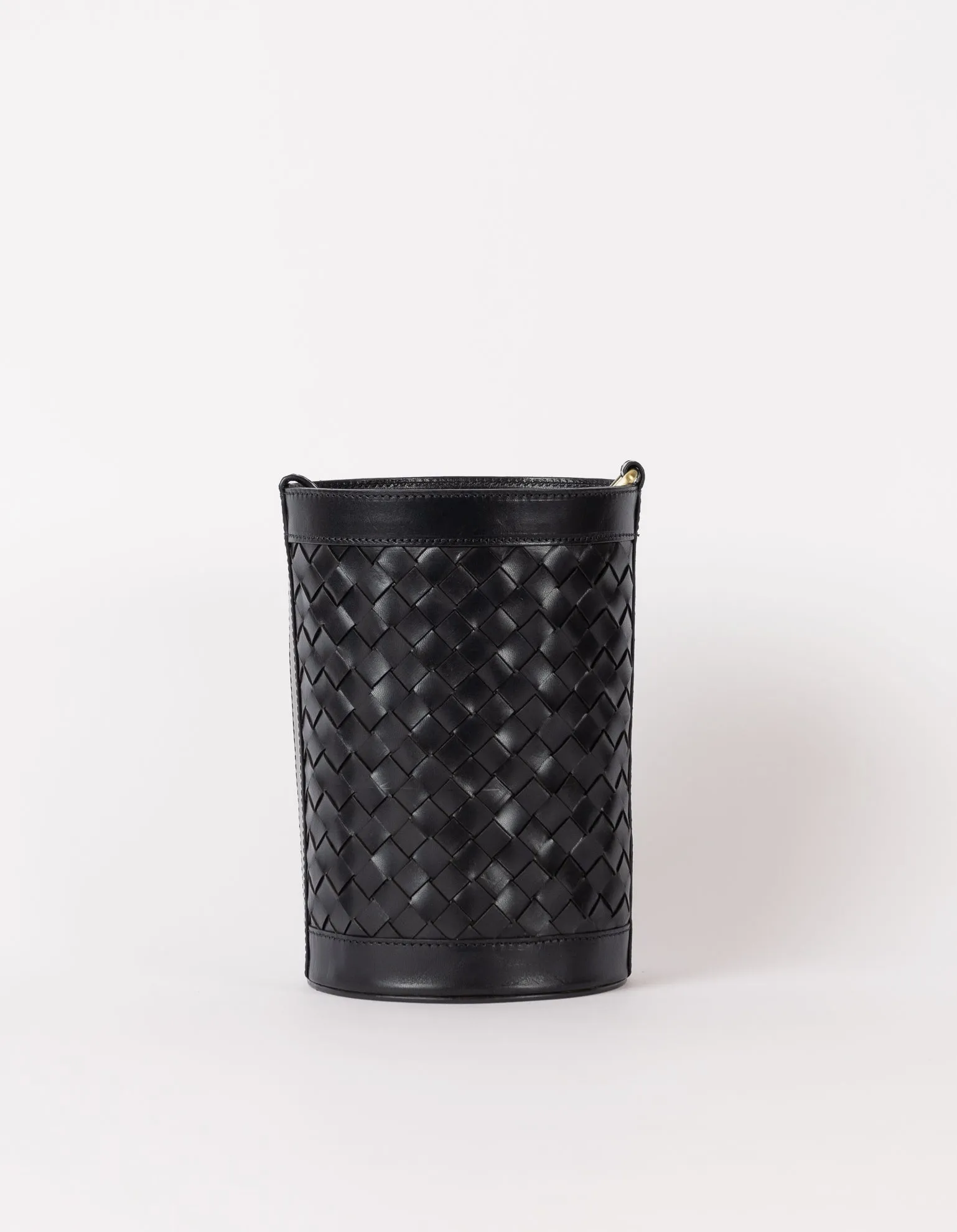 Zola Woven Leather Bag Black